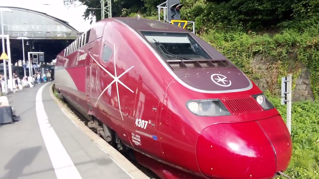 Eurostar (ex-Thalys) Alstom TGV PBKA leaving Aachen Hbf - YouTube