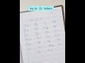 write four lines note book //capital letters and small letters