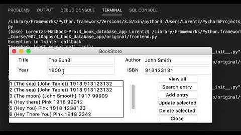 Book Store App built with Python and SQLite