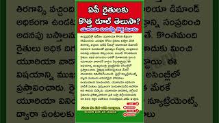 ఏపీ రైతులకు కొత్త రూల్ తెలుసా? యూరియా పంపిణీపై కొత్త విధానం – రైతులు తప్పక చూడండి! #apnews