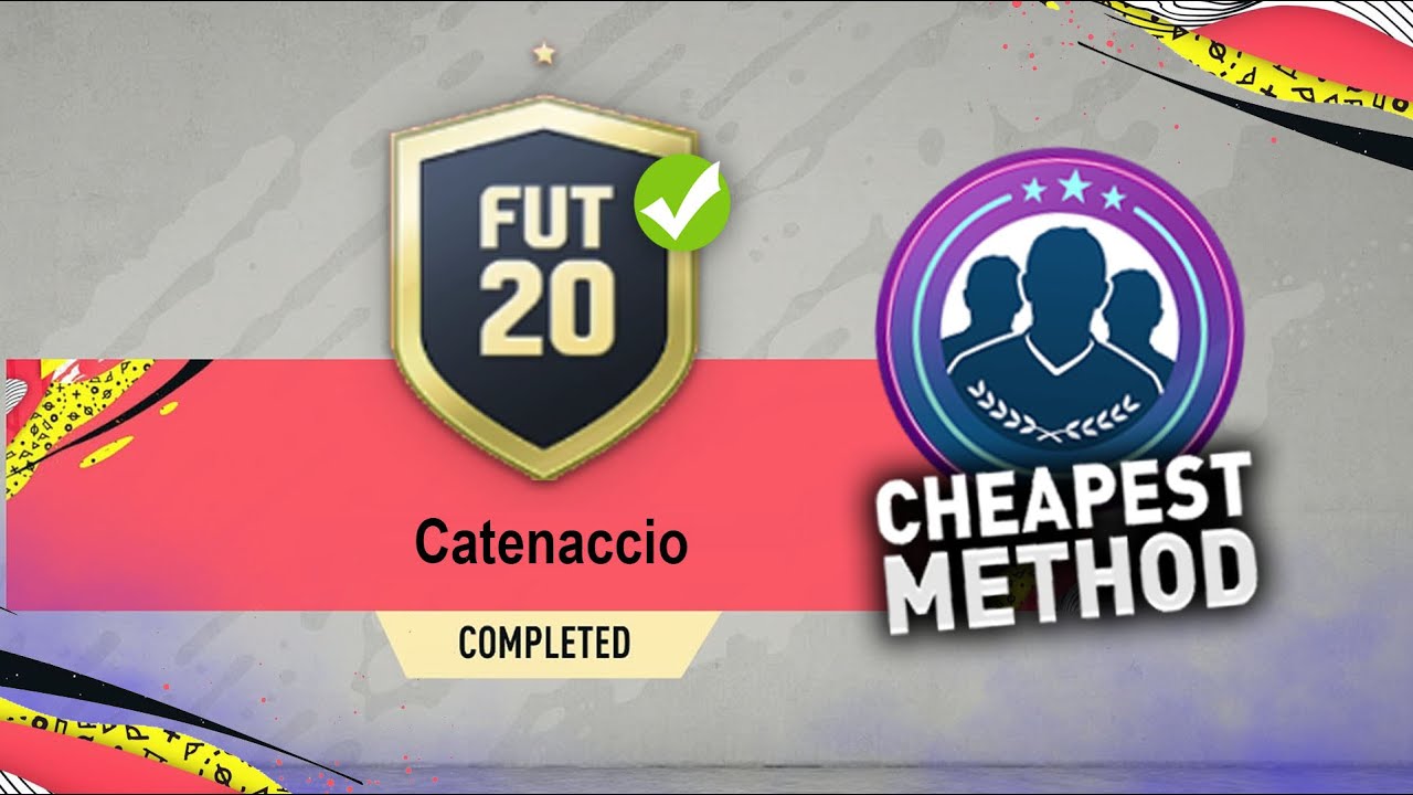 FIFA 20: CATENACCIO SBC!! (CHEAPEST METHOD)