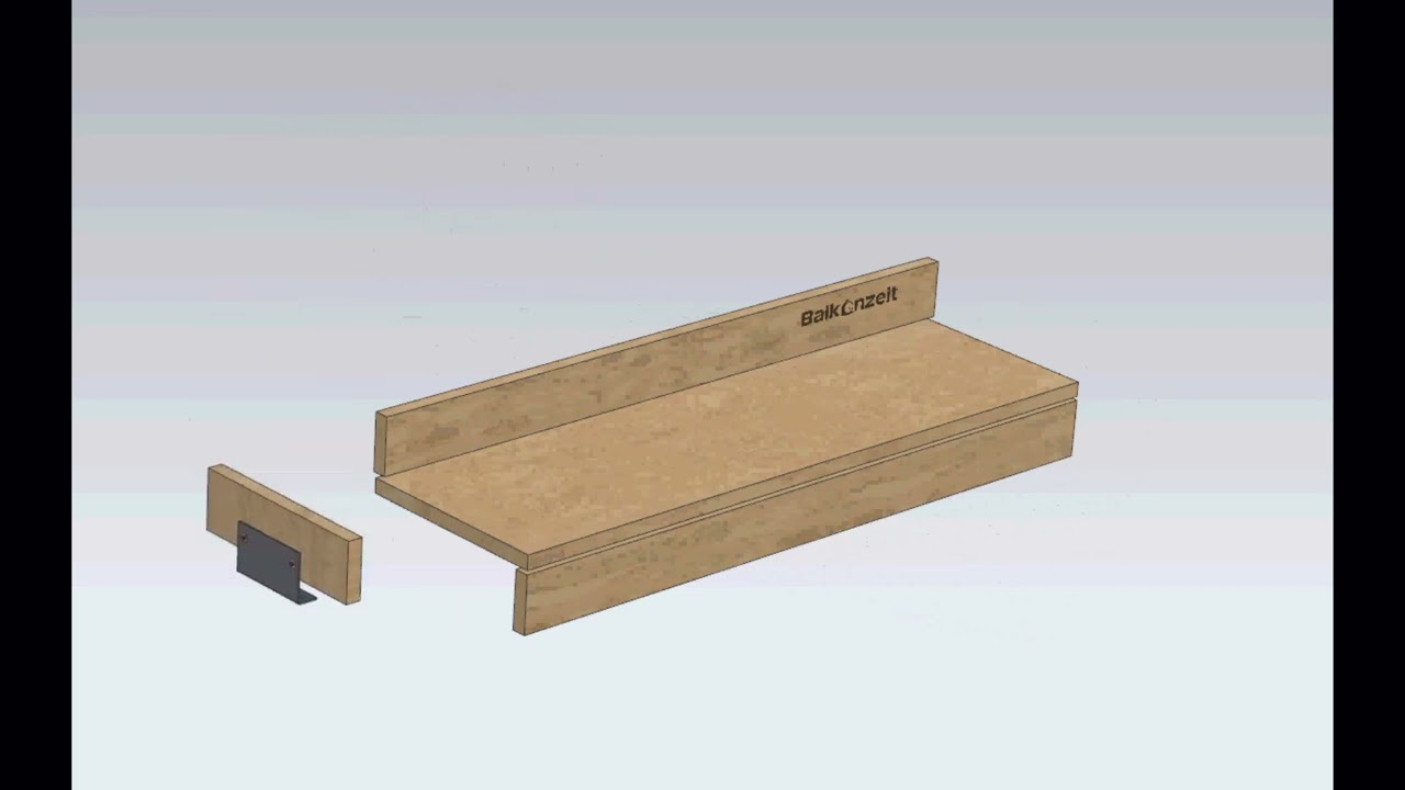 Balkonzeit Balkongeländertisch – Seitenschutz