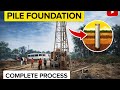 🔰 Pile Foundation – Complete Process | Step by Step Explanation #civilengineering #pilefoundation