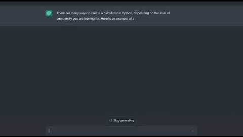 Chat GPT"Bagaimana cara membuat kalkulator dengan Python?"