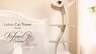 Lotus Cat Tower from The Refined Feline. A modern cat tree like no other.