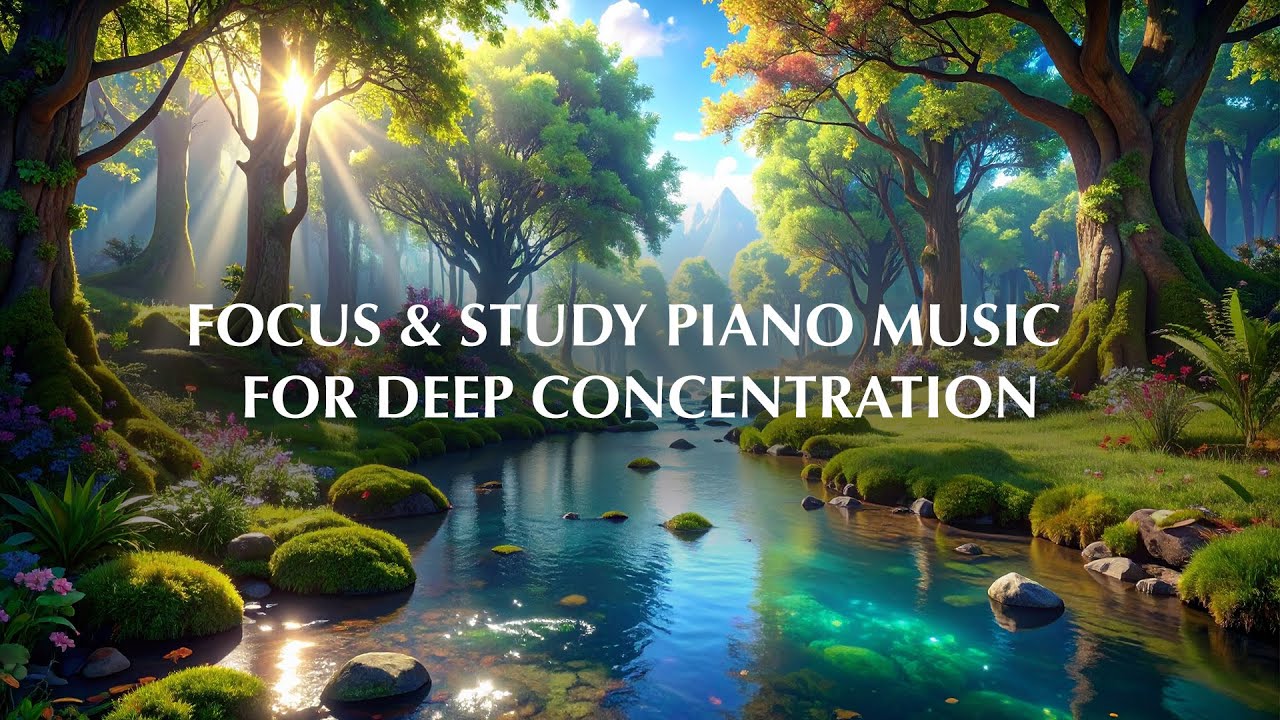 Focus & Study Piano Music 1 HR | Sunlight Stream for Deep Concentration ...