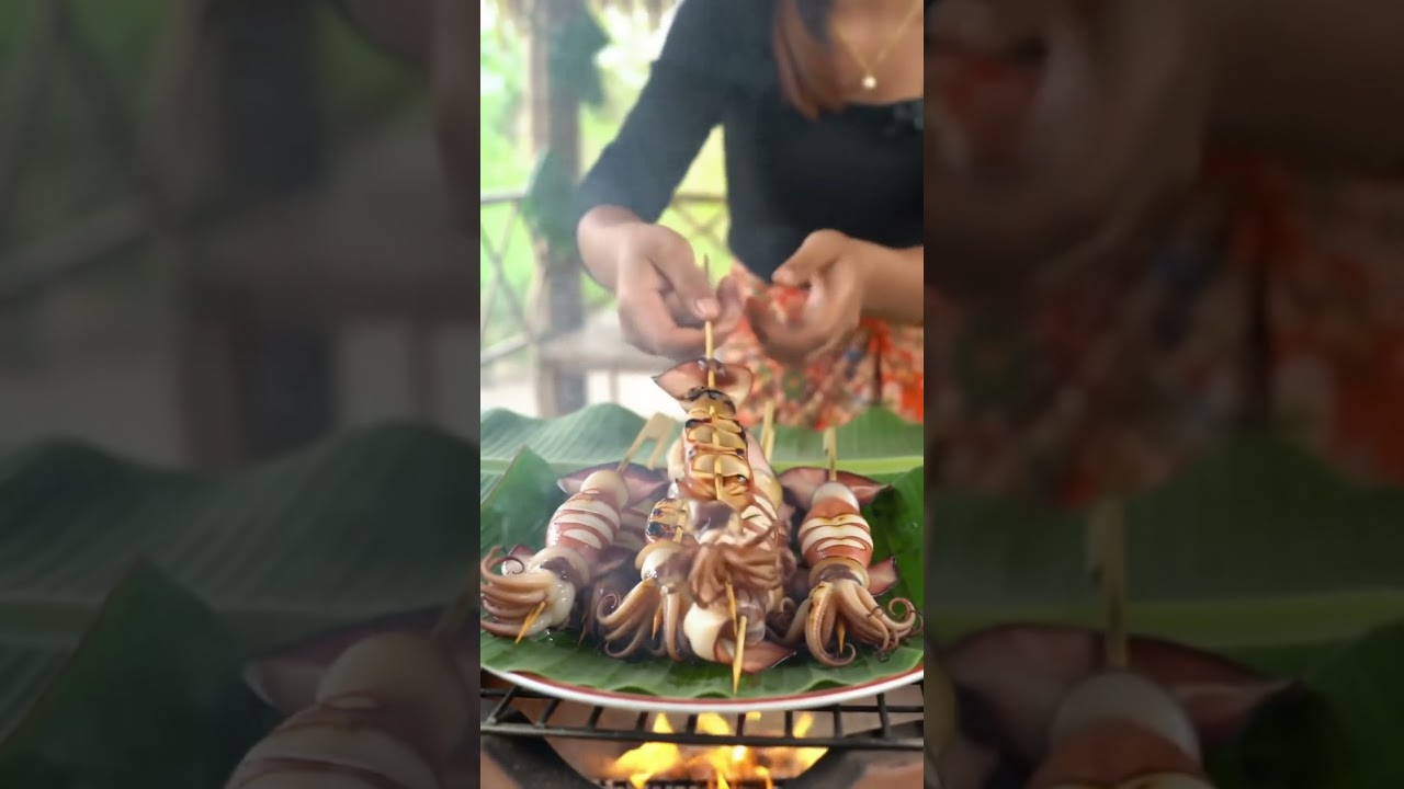 Grilled Squid Skewers in a Cambodian Village | Adventure Culinary