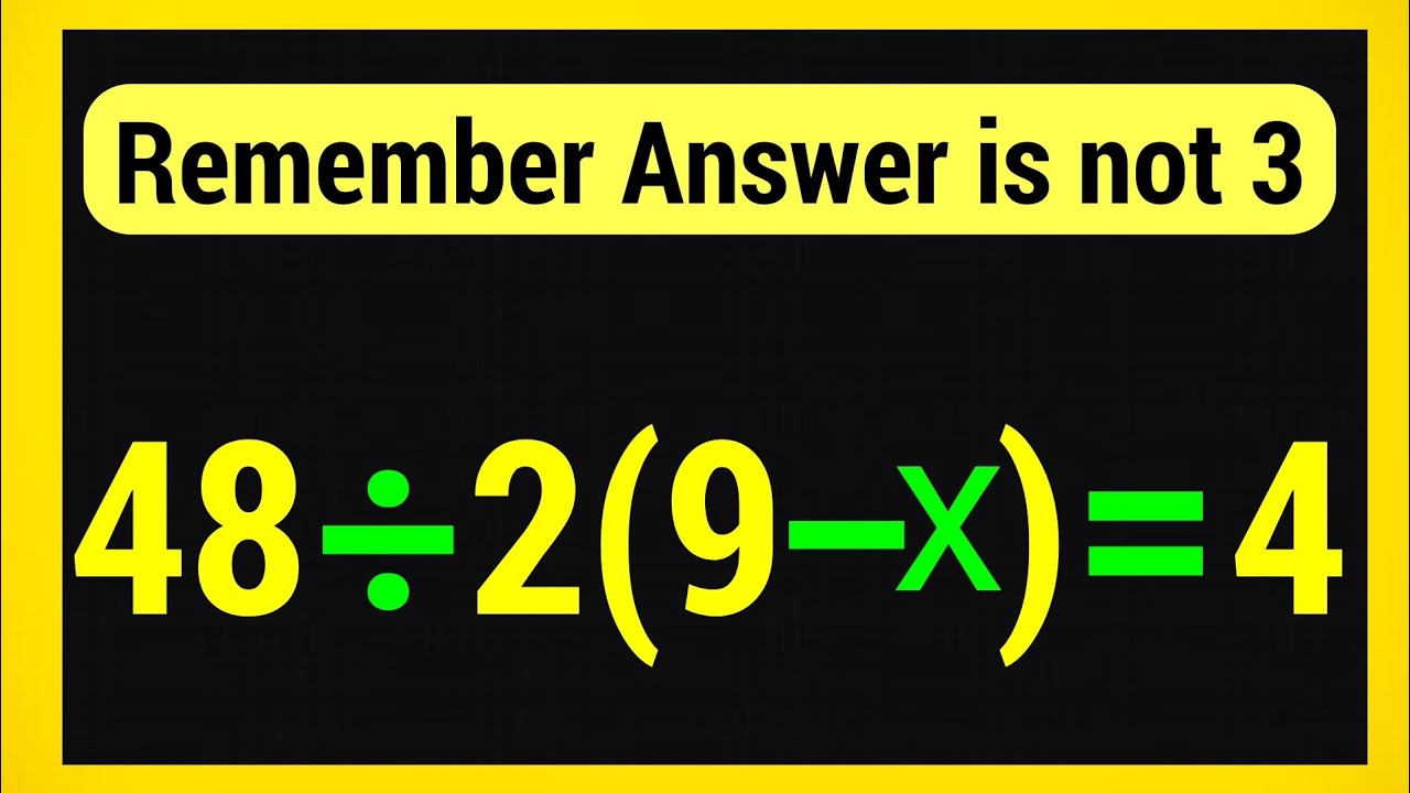 Can you solve this Tricky Math Problem! 