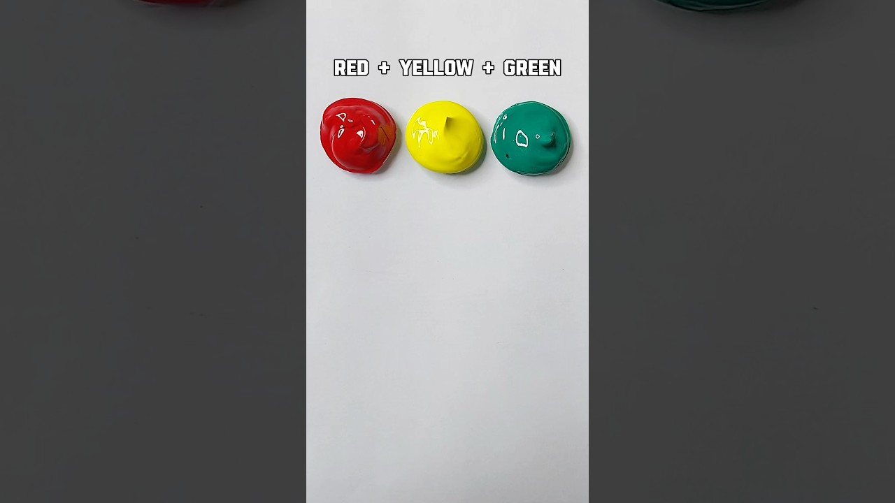 Red + Yellow + Green = The Unexpected Color! 🤯🎨 