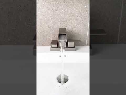 Waterfall Bathroom Sink Faucet Matte Black Ceinol