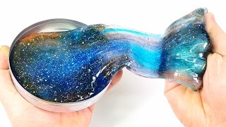 Making Clear Galaxy slime l Glitter Slime Putty l Satisfying Slime Video