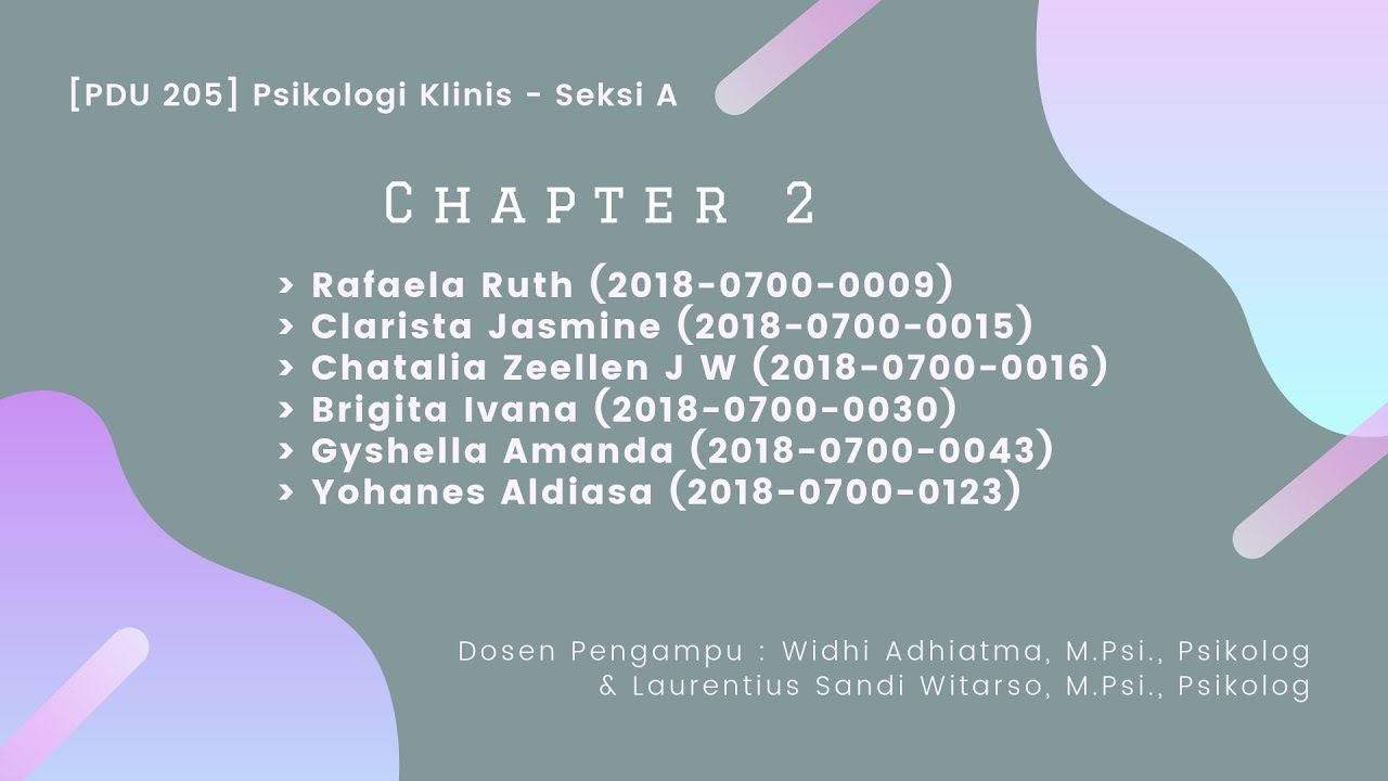 Evolusi Psikologi Klinis - Chapter 2