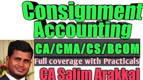 CONSIGNMENT Accounting Part 1 (English)