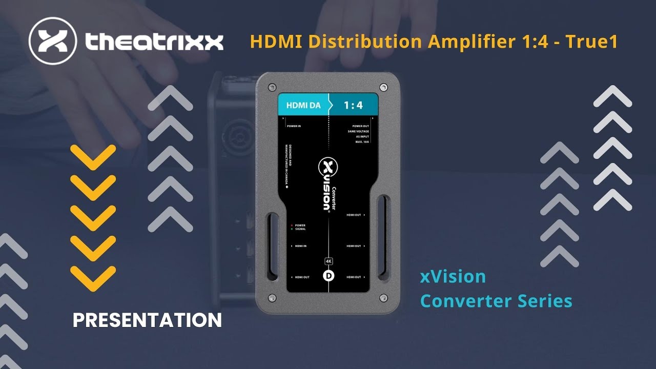 THEATRIXX - xVision - XVVHDMIDA4T1 | xVision HDMI Distribution Amplifier | DA 1:4 Presentation
