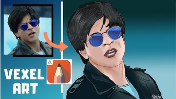 VEXEL ART Autodesk Sketchbook (android) | Speed-Paint | ft ShahRukh Khan