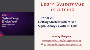 Tutorial-23: Getting Started with Mixed Signal System Analysis with RF Link