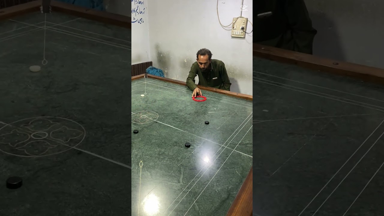 Perfect Precision 💥 A Near Flawless Carrom Shot 🎯