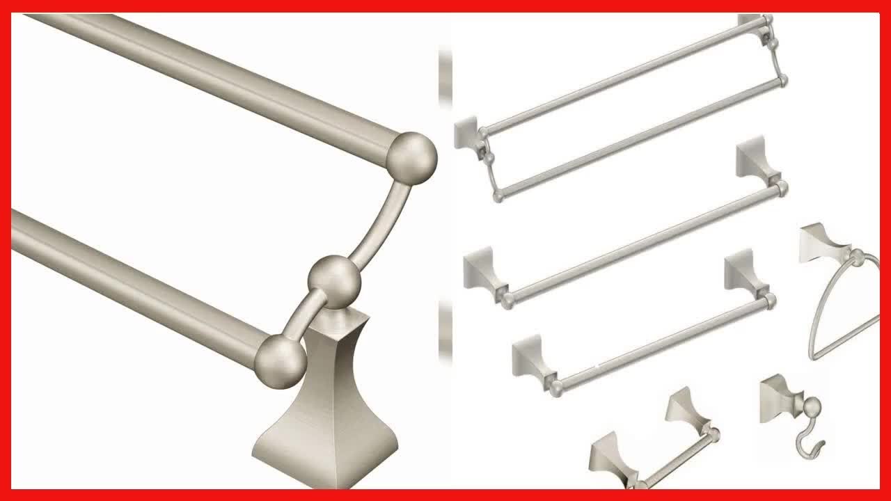 Great product -  Moen DN8322BN Retreat 24-Inch Bathroom Double-Towel Bar, Brushed Nickel