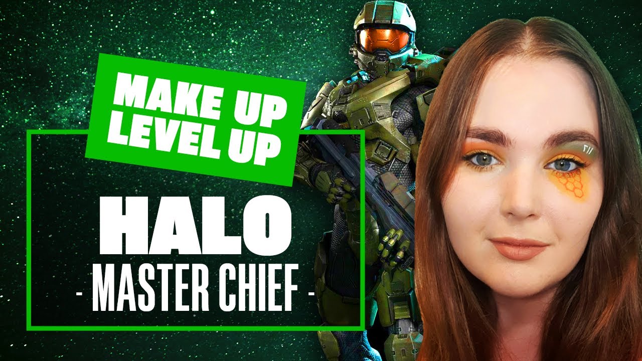 Master Chief Halo Sci-Fi Hexagon Make Up Look! [Halo Makeup] Make Up Level  Up - Youtube