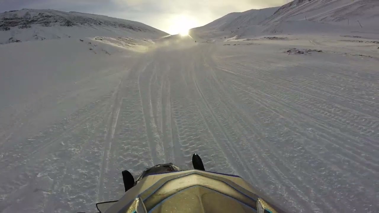 Svalbard, Longyearbyen Snowmobile trip to the Ice cave