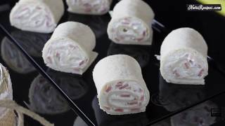 Ham and cream cheese roll ups