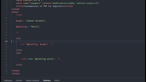 Beginner PHP Tutorial  - #1 - Introduction to PHP programming for beginners