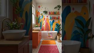 Colorful Bathroom Makeover Timelapse | From Outdated to Stunning 🌈 #transformation #homerenovation