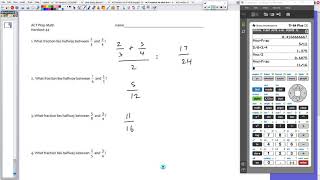 ACT handout 44 fraction halfway between