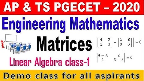 Engineering Mathematics Class 1 for all APPGECET & TSPGECET  aspirants special  By SRINIVASMech