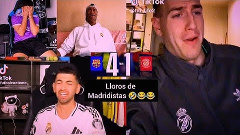 MEJORES REACCIONES DE HINCHAS MADRIDISTAS BARCELONA 🆚 GIRONA 😂😂