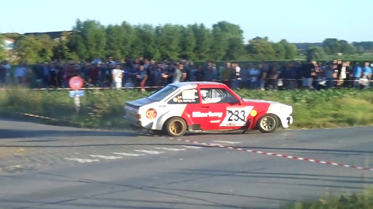 Ypres Historic Rally 2018 - Shakedown Boezinge - all cars, much sideways action (2 mistakes)