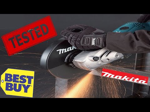 Makita GA9020 2200w , unboxing and test cutting brick-concrete