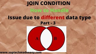 Part 3 of 3  | Join Condition issue due to Different Data type in CDS Using Table Function in CDS