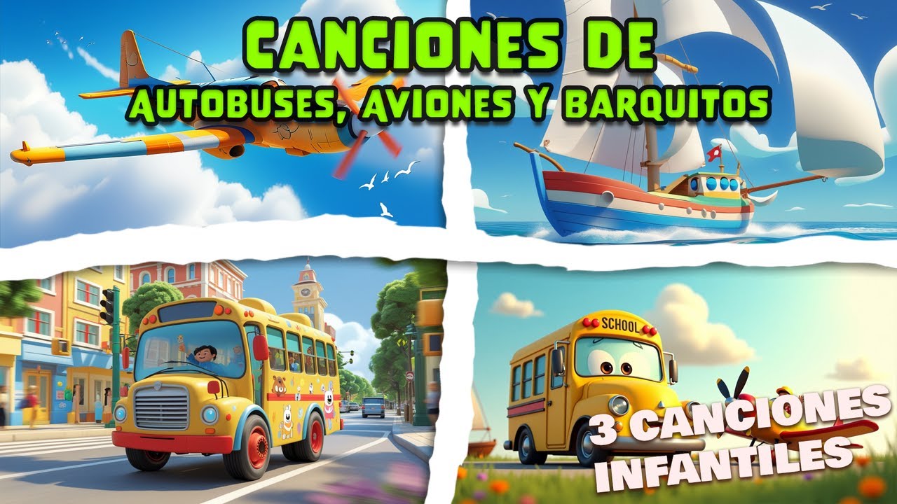 Pequeños Pilotos, Capitanes y Choferes 👩✈️👨✈️🧑✈️ | Tres Canciones Infantiles para Jugar