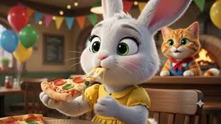 🐰 She Took One Bite... And Couldn't Believe It! 🍕❤️
