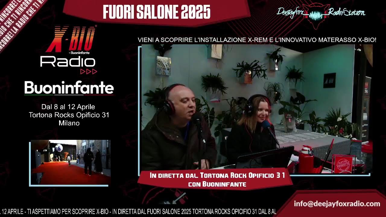 Milan Week Design 2025 - DeejayFox Radio & X-BIO by GRUPPO BUONINFANTE