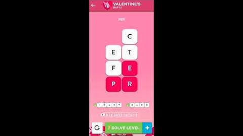 WordBrain 2 Valentines Event Day 12 February 12 2021 Answers and Solutions