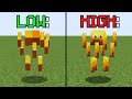 minecraft texture quality: high vs low