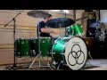 Led Zeppelin - When The Levee Breaks (Multi-Cam Drum Cover) w/ Music - Vintage Ludwig Green Sparkle