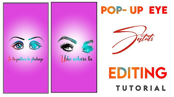 How to make Pop-up Eye status video | status video kaise banaye | Trending WhatsApp status tutorial