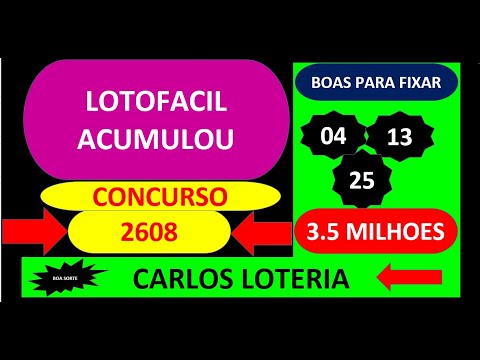 lotofacil  concurso 2608 acumulou 3.5 milhoes dicas para melhorar seus jogos