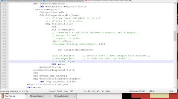 NESmaker Showing Edited Collisions Adventure Ex Prototype Script with Monster Weapons