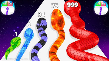 SNAKE RUN RACE - Color Math Games (New Update! All Snakes)