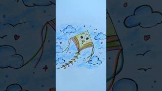 Cute kite drawing kite festival