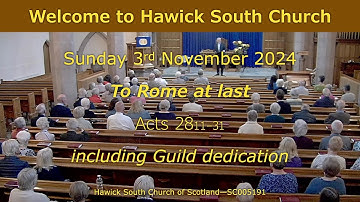 Acts 28₁₁₋₃₁ To Rome at last—including Guild dedication