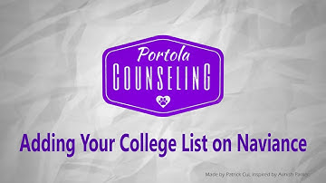 Adding Your College List on Naviance