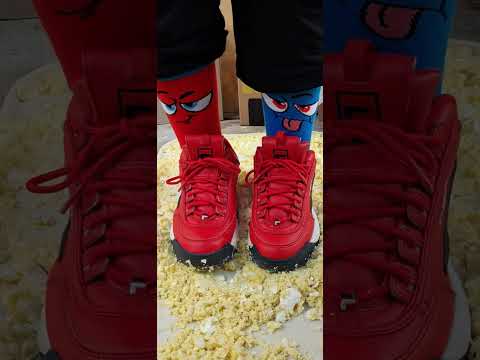 FINAL 10 EGGS vs. FILA 🥚👟 | PART 3 ASMR CHALLENGE #asmr #crushing #satisfying #sneakers #shorts