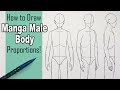 How to Draw a Manga Male Body: Front, 3/4 and Side View!