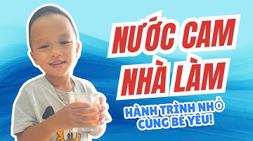 Bé làm nước cam tươi mát cho cả nhà 🍊🥤/ How to make Orange Juice #daubapchannel #family #trending