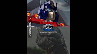 Optimus Prime G1 vs Godzilla heisei #song #edit #wisedit #transformers #godzilla #edit